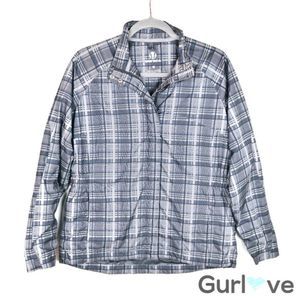 Sunice M Gray Plaid Windbreaker Jacket